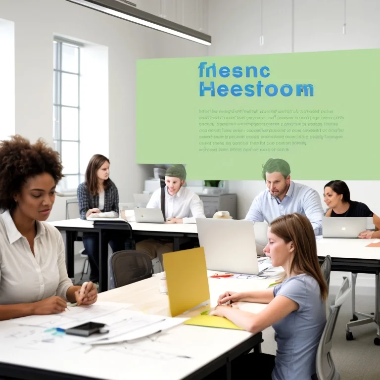 Mentor erklärt Softwarekonzept Teilnehmern